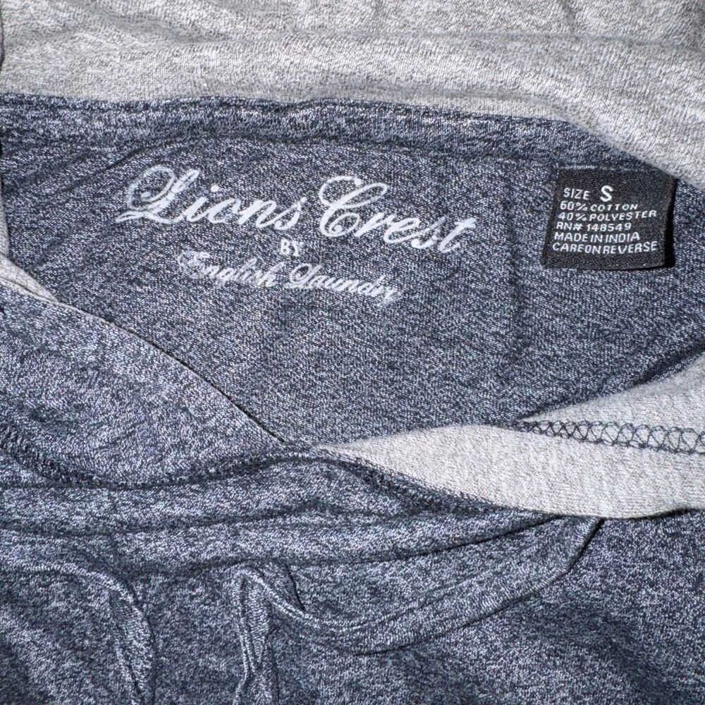 Lion’s Crest English Laundry Men’s Small Gray Lightweight Pullover Hoodie - Picture 3 of 3